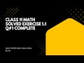 Class 11 math exercise 1.1 Q#1 complete solution