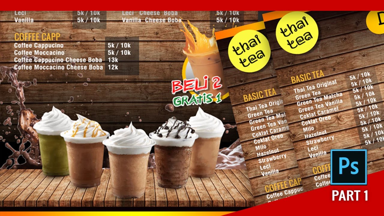Tutorial Membuat Daftar Menu di Photoshop - PART 1 - YouTube
