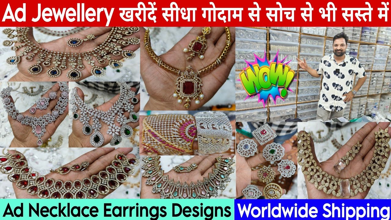 Latest Design AD Nacklace | AD Jewellery Wholesale Market | AD Jewellery Supplier | AD Bangles 