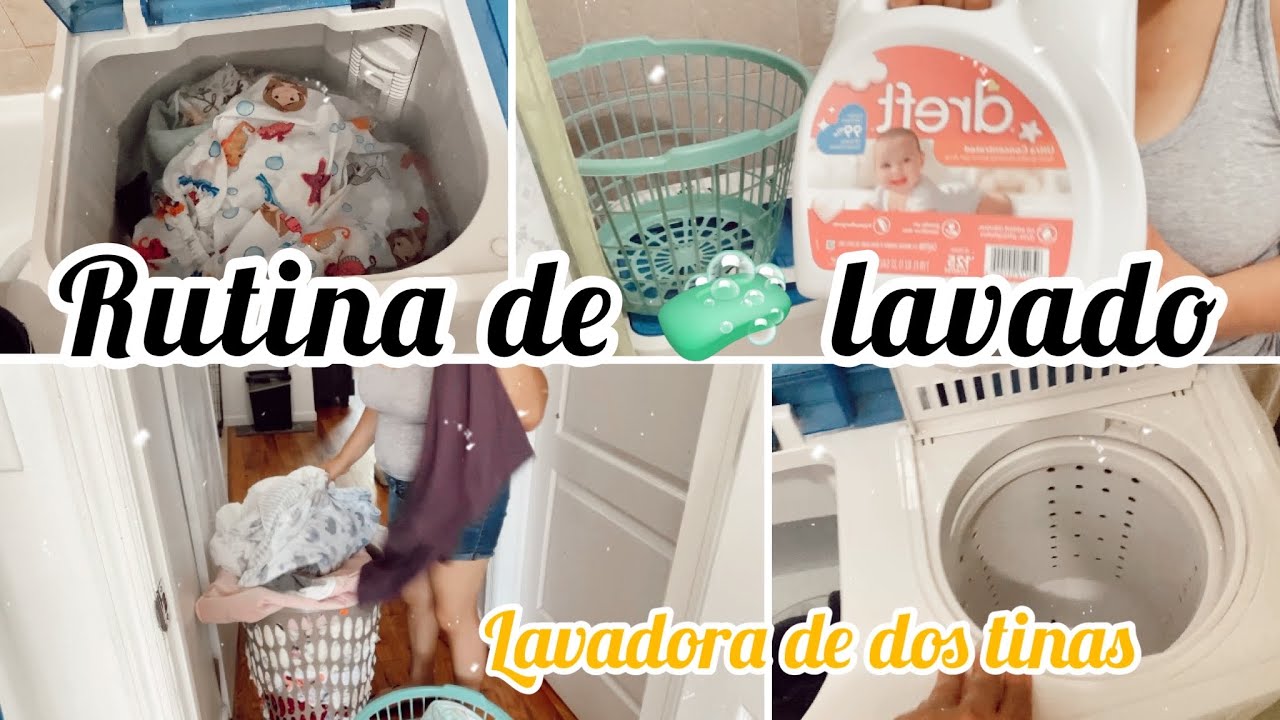 Mi Rutina de LAVADO de ropa 💦/ Lavadora semiautomática de dos tinas / jabón que uso les muestro
