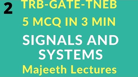 TRB ECE SIgnals and Systems MCQ-2