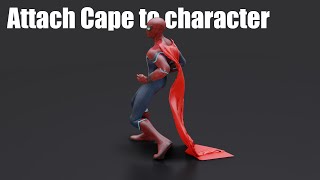 Attach cape to character | cloth simulation | Blender 2.92 tutorial