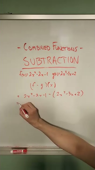 Combined Functions Example (SUBTRACTING FUNCTIONS) #shorts - YouTube