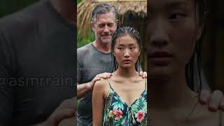 Shoulder Massage in Rainy Village | Deep Relaxation ASMR | Tropical Calm #massage #relaxation