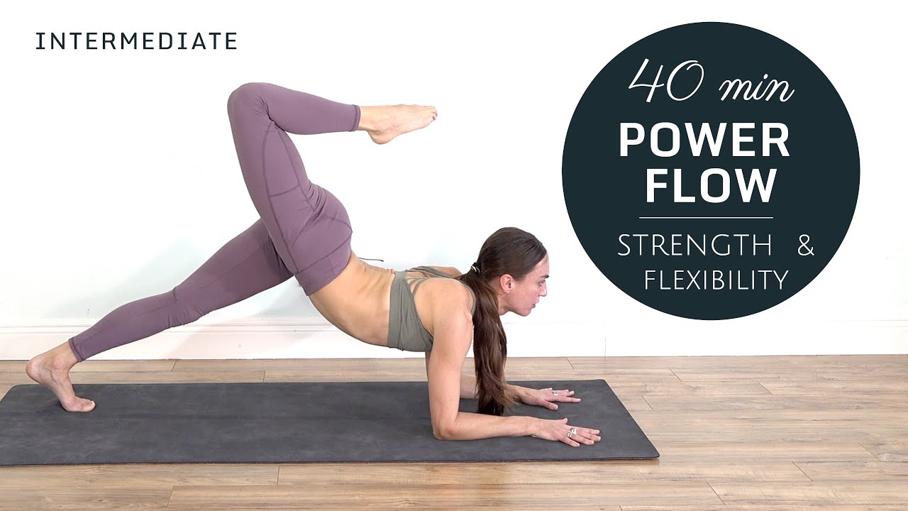 40 Min Power Yoga Workout - Fun Flow for Strength & Flexibility ...