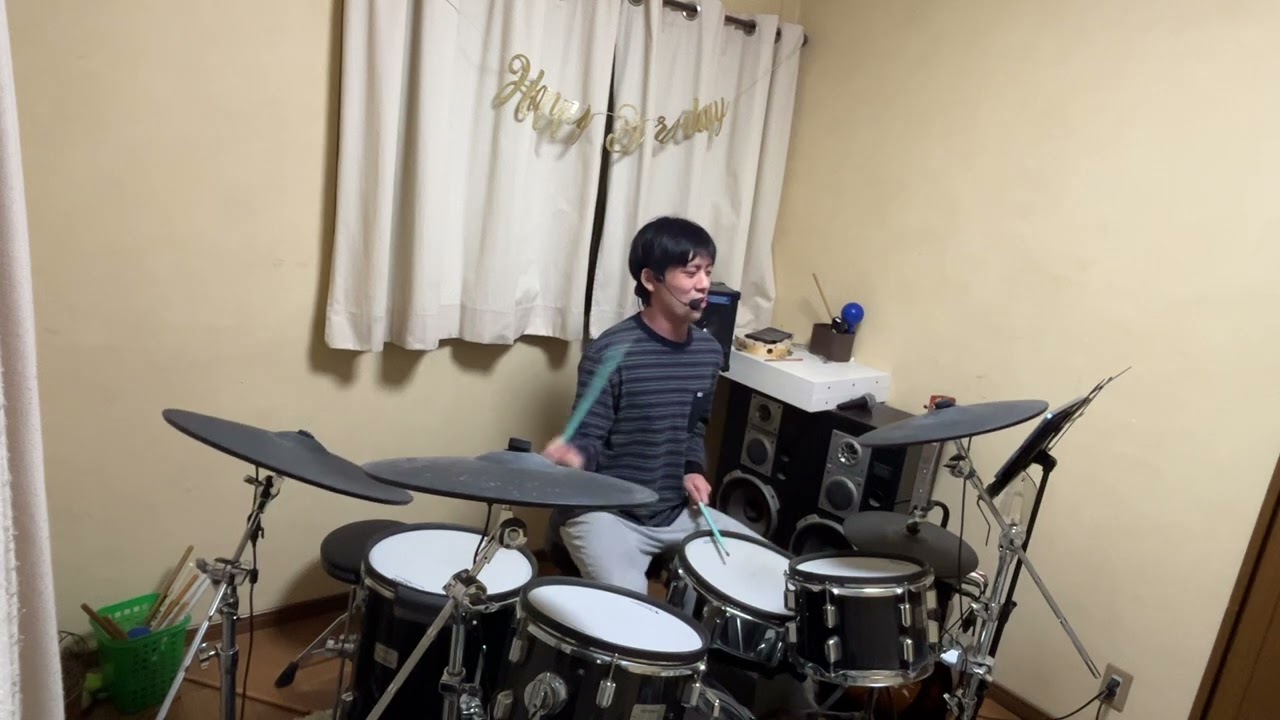 ドラムボーカルで優里のドライフラワーを歌って叩いてみた