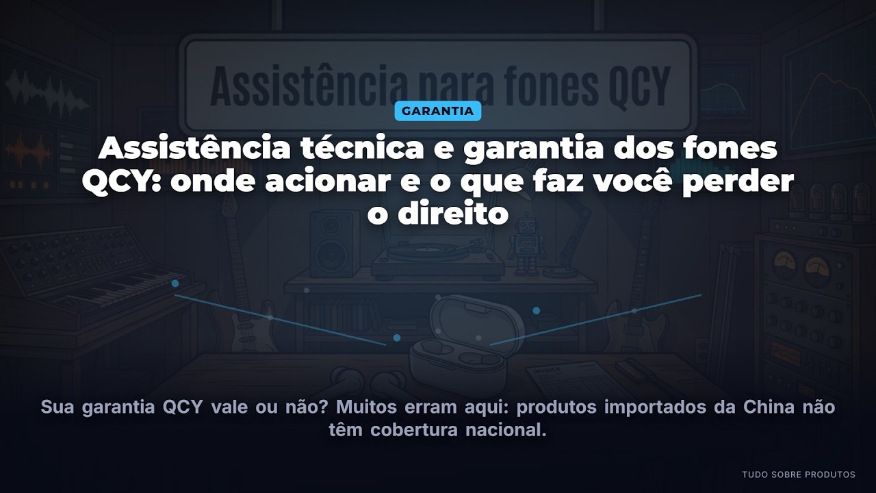 Capa: QCY: GARANTIA e ASSISTÊNCIA em 2026! Onde acionar e o que evitar?