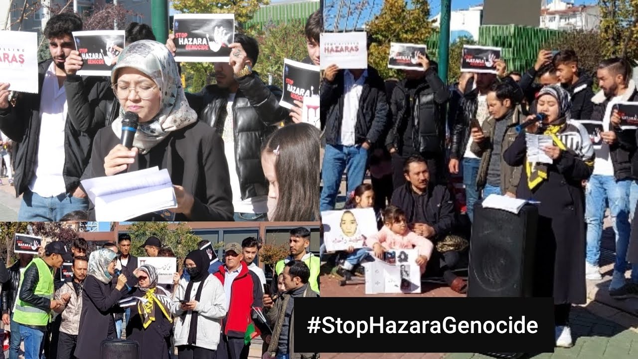 تظاهرات افغانهای مقیم شهر اسکیشهیر ترکیه علیه نسل کشی هزاره‌ها 22 اکتبر StopHazaraGenocide