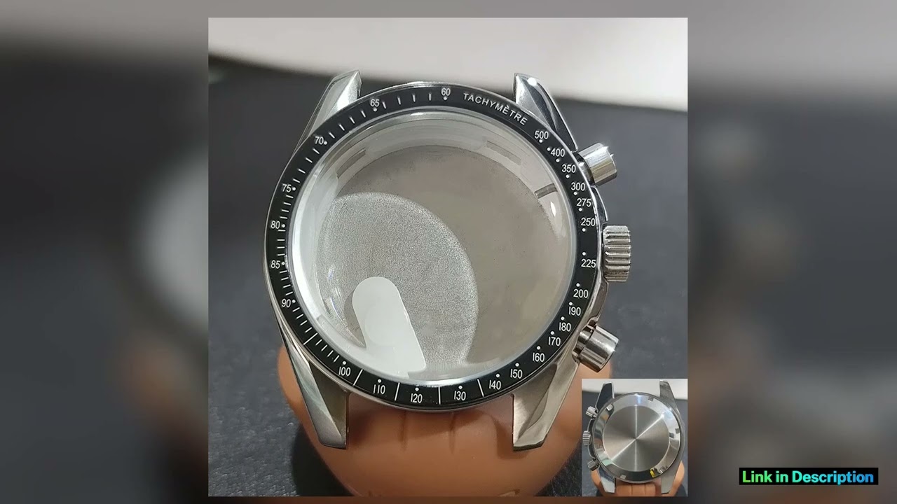 VK63 Case Moon Watch 397MM Case Moon Pattern Back Chronograph Metal Material Fits Speed Master