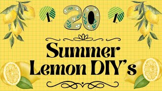 20 * Must See* Dollar Tree Summer Lemon DIY's Compilation Video • Home Decor • Kitchen Decor Reveal