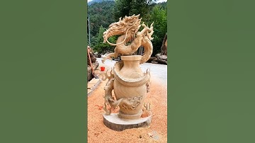 Điều Gì Khiến Tượng Rồng Gỗ Trở Thành Tác Phẩm Độc Đáo? ll Tượng Phong Thủy. #shorts #điêukhắcgỗ