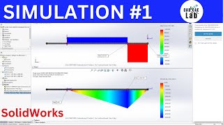 Beam Shear & Moment Diagrams, Reaction Forces | SolidWorks Simulation Beginners | FEA Analysis #1 screenshot 3