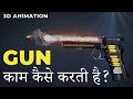 How Gun Works? (3D Animation 60fps)