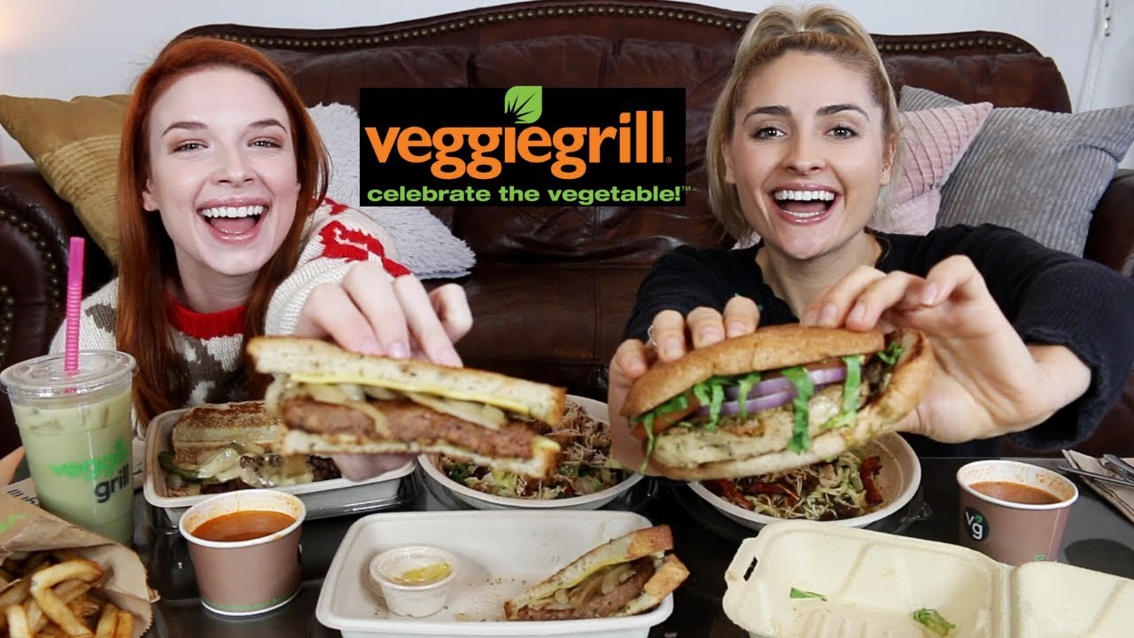 VEGGIE GRILL MUKBANG! Steak & Cheese, Patty Melt, Chicken Sandwich