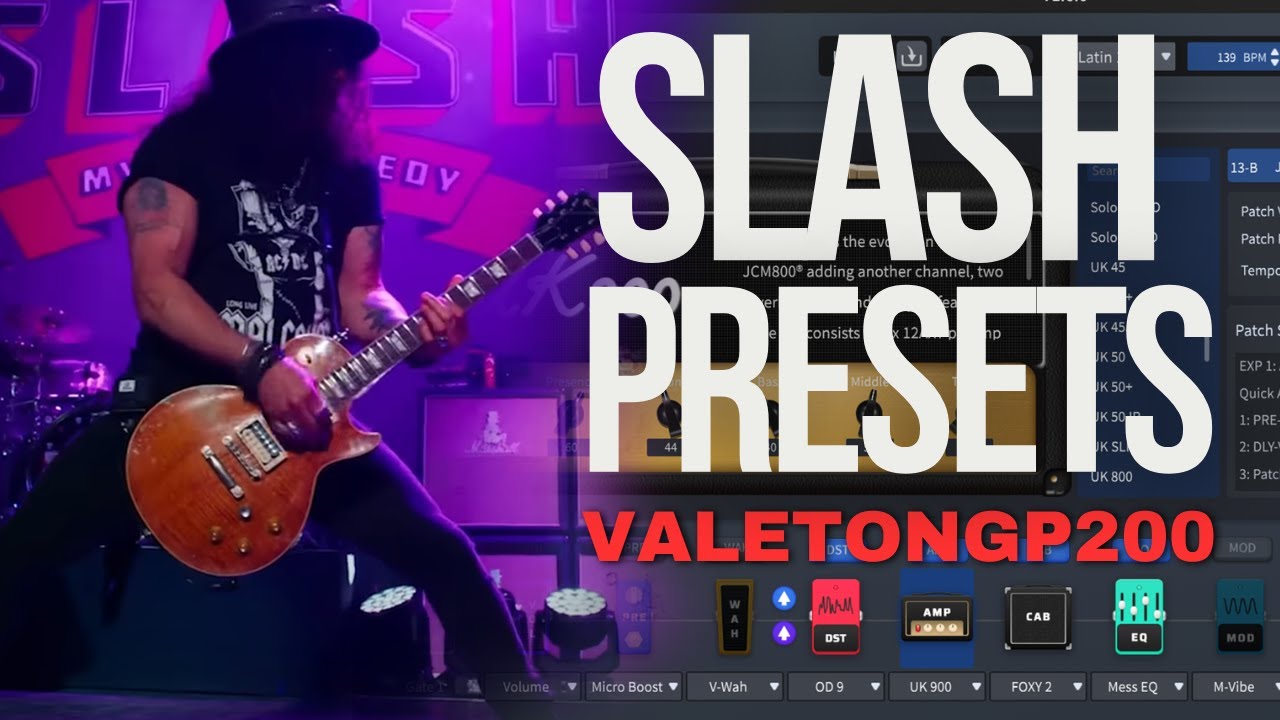 PRESETS - VALETON GP200 - SLASH - YouTube