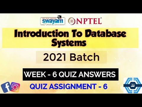 Introduction To Database Systems | Week 6 Answers 2021 | NPTEL ||
