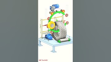 Tire wrapping machine principle, tire packaging machine principle #design #machine #solidwork #cad