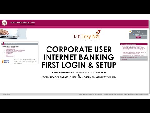 Janata Sahakari Bank | Internet Banking Setup | Corporate User