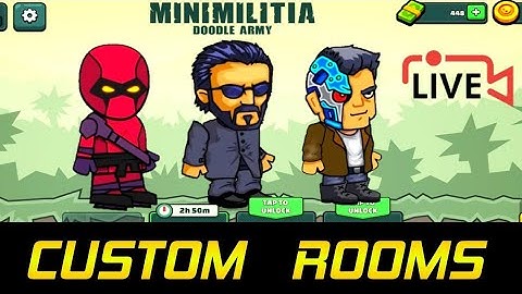 Mini Militia Live Streaming | Anyone Can Join Multiplayer | Live Custom Rooms #Minimilitia #Youtube