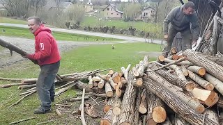 50岁大叔发明“滚刀”砍柴机，一天能砍30吨木头，100元造一台