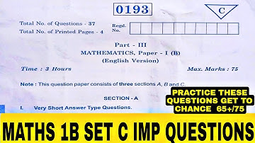 TS INTER MATHS 1B MAIN IMPORTANT QUESTIONS 2023 MATHS B INTER 1ST YEAR 2023 IMP QUESTIONS 19 MARCH