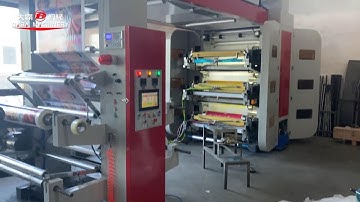120m 6 color flexo printing machine with double loading station