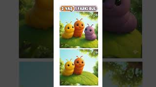 3 Yaş Okul Öncesi Dikkat Geliştirme Fark Bulma Oyunu🎈Tırtıllar #shorts #farkıbul #3yaş #okulöncesi