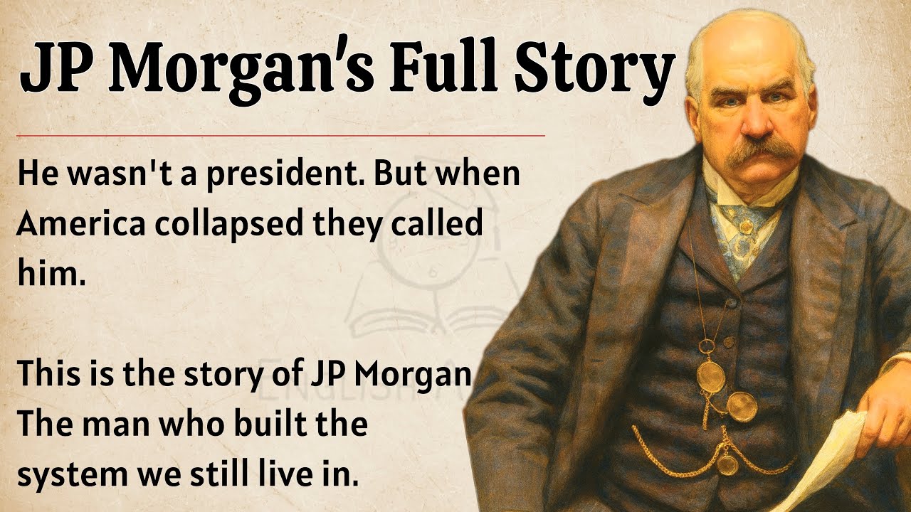 JP Morgan’s Story || Learn English Through Biography || Level 3 🔥 || Speak English Fluently ✅