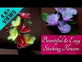 🌸Aashna's DIY Stocking Flowers Vlog || Easy Artificial Nylon Flower making Vlog || Homemade Flowers🌸