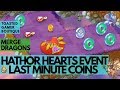 Merge Dragons Hathor Hearts Event • How To Get Extra Coins From Events At The End• Tips & Tricks ☆☆☆