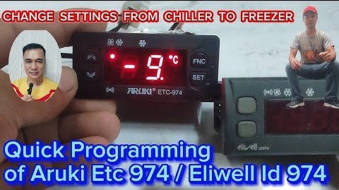 QUICK PROGRAMMING OF ARUKI ETC-974 / ELIWELL ID974 FROM CHILLER TO FREEZER SETTINGS