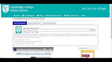 Introduction to the EBSCO Discovery Service EDS