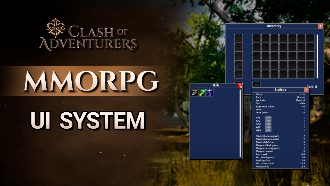 Mmorpg System Screen Clash of Adventurers - MMORPG | Feature: UI System - YouTube