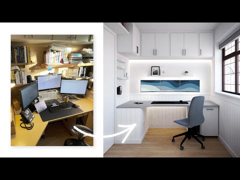 ARCHITECT REDESIGNS - A Tiny Office Desk Setup - 3.6sqm/39sqft
