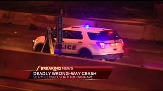 SB  I-71 shut down near Dana after deadly crash