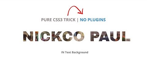 How To Place Video Inside Text Only HTML & CSS