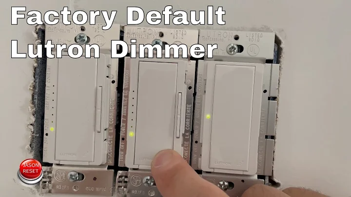 How To Factory Reset Lutron Smart Dimmer - Switch To Default - RadioRa 2