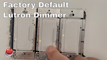 How To Factory Reset Lutron Smart Dimmer - Switch To Default - RadioRa 2
