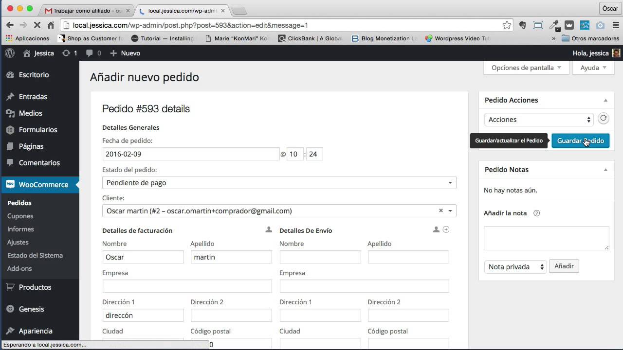 Fácil de suceder hospital básico Crear pedidos manuales en Woocommerce - YouTube