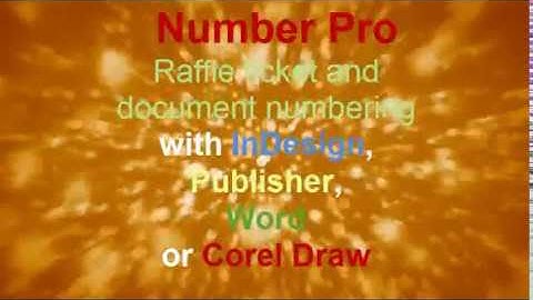 raffle ticket numbering in publisher