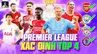 XÁC ĐỊNH TOP 4 PREMIER LEAGUE: MAN CITY, ARSENAL, LIVERPOOL VÀ 99% LÀ ASTON VILLA