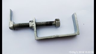 How to make Mini Bar Clamp - DIY toolmaking - Heavy Duty 