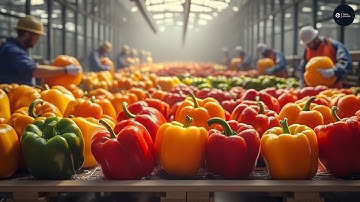 How MILLIONS of Colorful Bell Peppers Are Grown And Sorted Every Day
