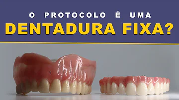 Que tipo de material é feita a dentadura?