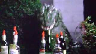 one crazy summer , Bobcat godzilla scene.