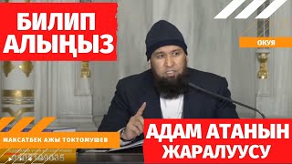 АДАМ АТАНЫН жаралуусу