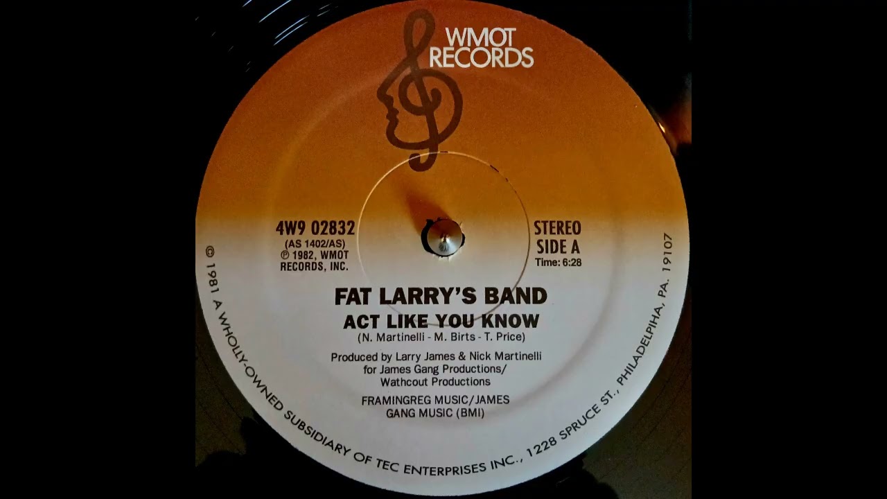 FAT LARRY'S BAND - Act Like You Know EXTENDED / Version