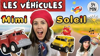 Les Véhicules + les Roues de l’Autobus | Moyens de Transport | Mimi Soleil | Vidéos éducatives