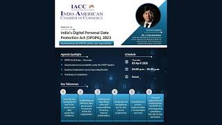 Webinar on “India’s Digital Personal Data Protection Act (DPDPA), 2023"