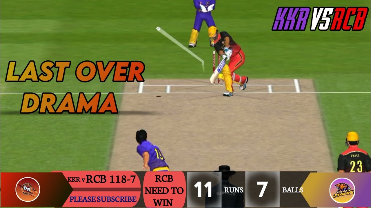 || Last Over Thriller IPL 2022 KKR vs RCB || REALCRICKET20 || Kolkata ...